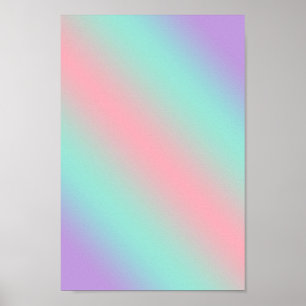 Poster Gradiente de sonho roxo, pastel, cor-de-rosa,