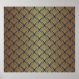 Poster Gradiente Dourado: Deco de Arte Sem Costura