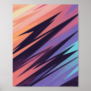 Poster Gradiente Geométrico Dinâmico - Abstrato moderna