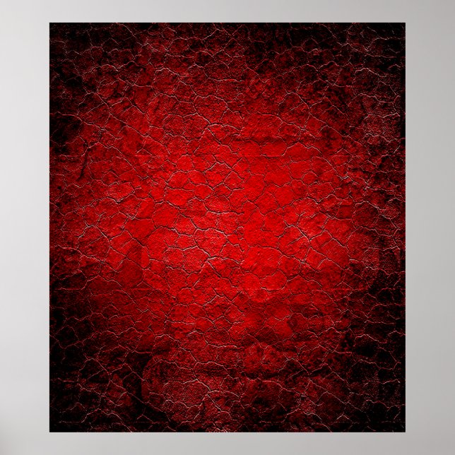 Poster Gradiente preto de textura do gradiente vermelho (Frente)