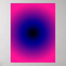 Poster Gradiente preto e azul roxo, cor-de-rosa quente