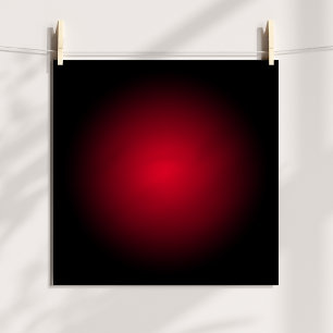 Poster Gradiente Radial Preto e Vermelho