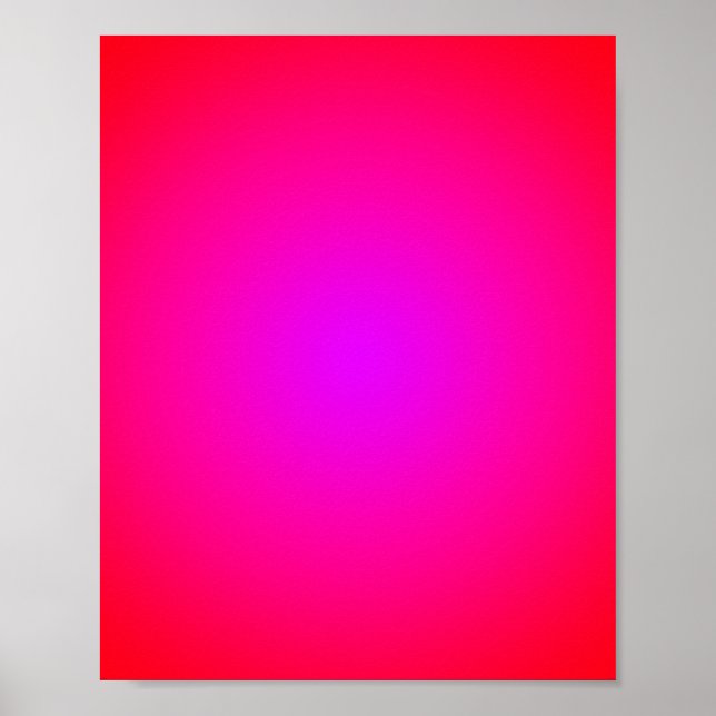 Poster Gradiente Radial Vermelho Magenta 8x10 (Frente)