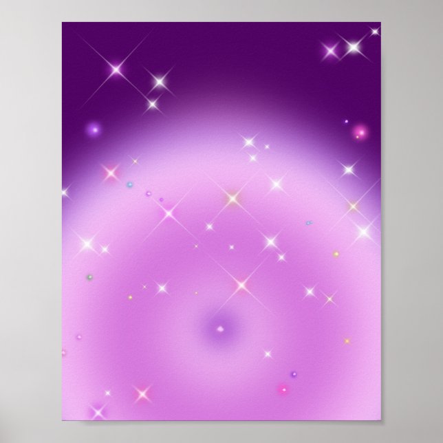 Poster Gradiente Relaxante Aura de Ametista (Frente)