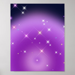 Poster Gradiente Relaxante Aura Roxa