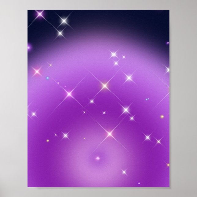 Poster Gradiente Relaxante Aura Roxa (Frente)