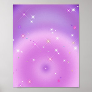 Poster Gradiente Relaxante Aura Violeta Suave