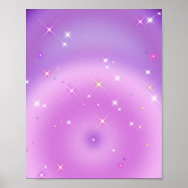 Poster Gradiente Relaxante Aura Violeta Suave (Frente)