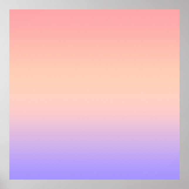 Poster Gradiente roxo amarelo e rosa (Frente)