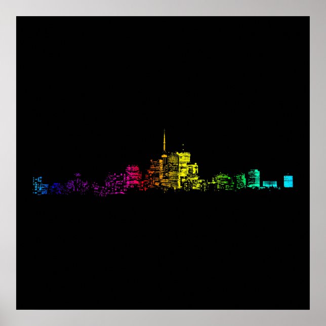 Poster Gradiente Toronto Skyline (Frente)