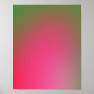 Poster Gradiente Verde E Rosa Vibrantes