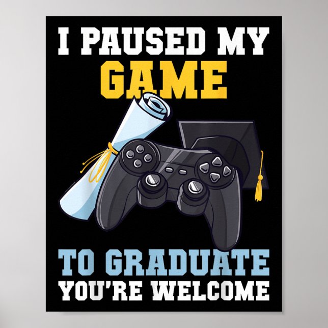 Poster Graduação 2025 Eu Pausei Meu Formando De Jogo Engr (Frente)