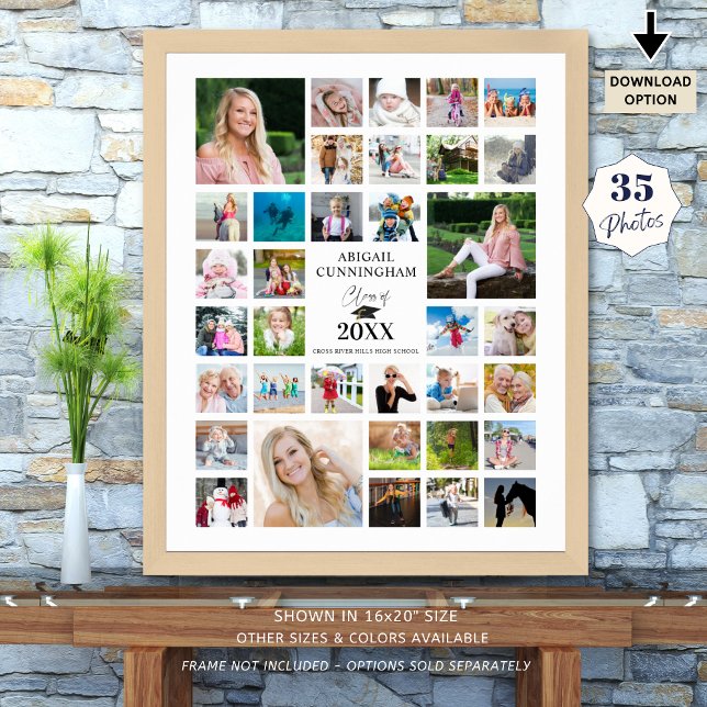 Poster Graduação 35 Colagem de Fotos Ano Branco (Criador carregado)