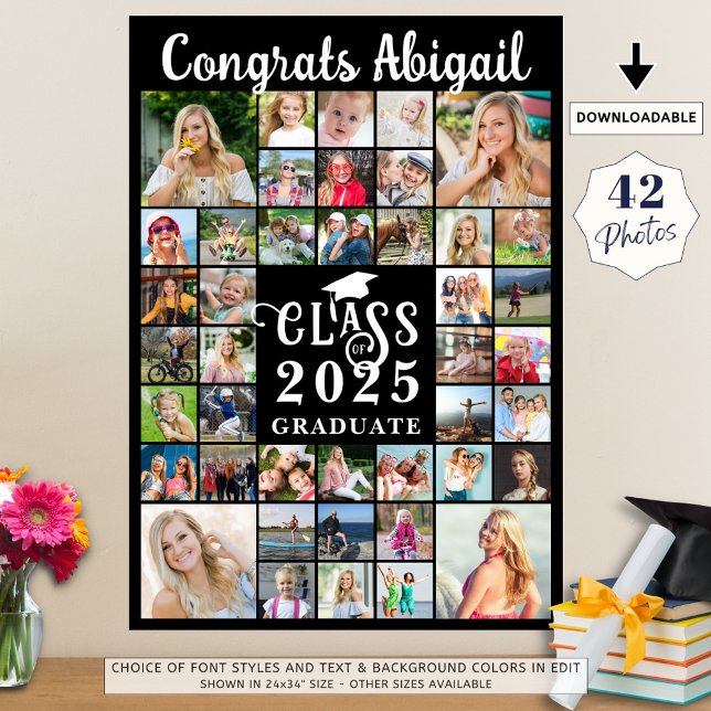 Poster Graduação 42 Script de Colagem de Fotos Ano (Criador carregado)