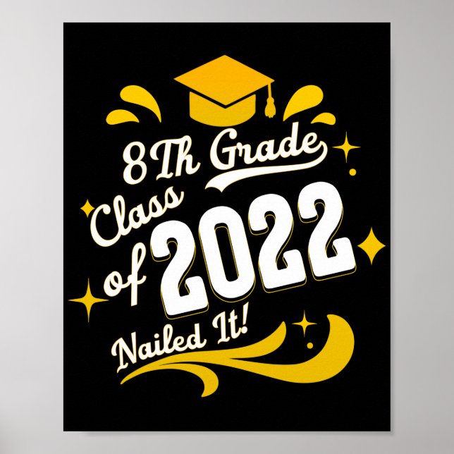 Poster Graduação 8.a classe de 2022 com pregos (Frente)
