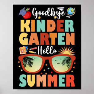 Poster Graduação Adeus Jardim de Infância Olá Verão