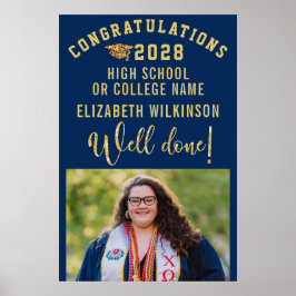 Poster Graduação com Foto Personalizada em Script Negrito