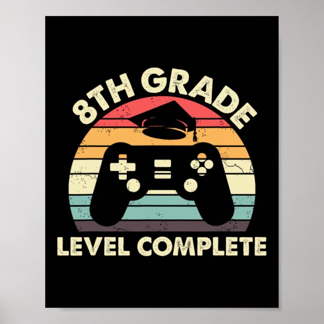 Poster Graduação Completa De Nível Grau Para Gamer (Frente)