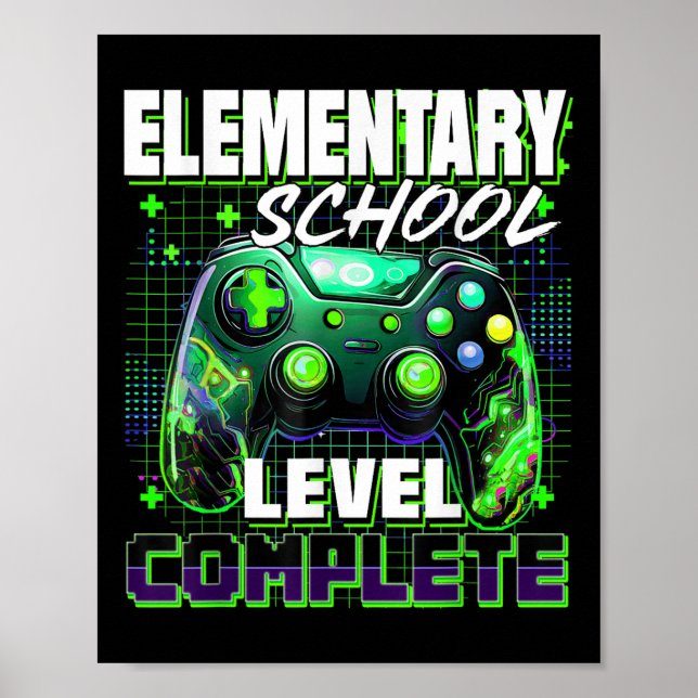 Poster Graduação completa do nível escolar elementar do c (Frente)