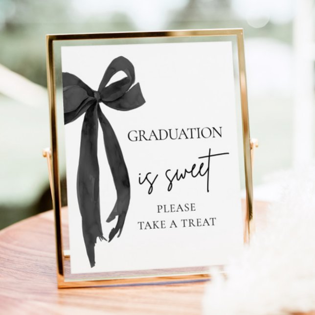 Poster Graduação de Arco Negro é doce Por favor, faça um  (Criador carregado)