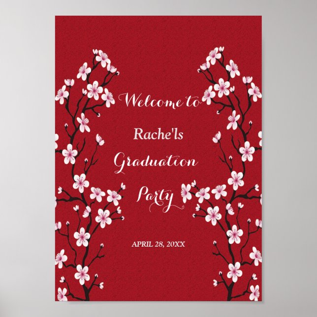 Poster Graduação de Cherry Blossom (Frente)