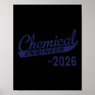 Poster Graduação de Engenheiro Químico 2026 Premium Tri-b