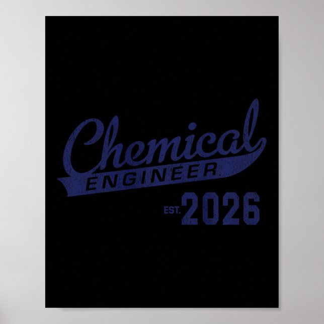 Poster Graduação de Engenheiro Químico 2026 Premium Tri-b (Frente)