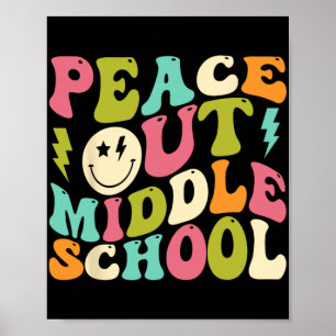 Poster Graduação De Groovy No Ensino Médio No Dia Passado