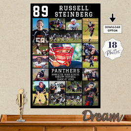 Poster Graduação de Mais velho desportivos 18 Colagem de 