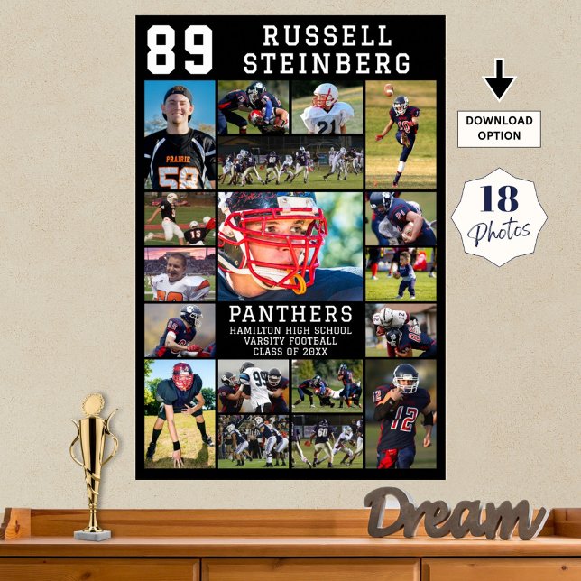 Poster Graduação de Mais velho desportivos 18 Colagem de  (Criador carregado)