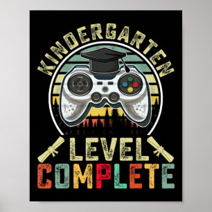 Poster Graduação de Nível de Jardim de Infância Completa