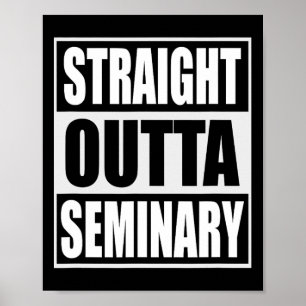 Poster Graduação de Pastor Engraçado Seminário