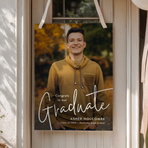 Poster Graduação de Roteiro Moderno Simples Foto Graduaçã