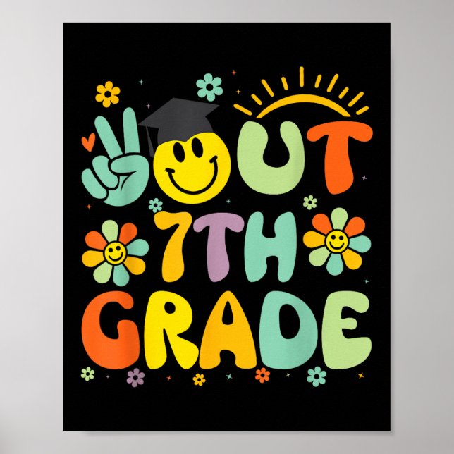 Poster Graduação De Tchau De 7 Da Peace Out Cl De 2025 (Frente)