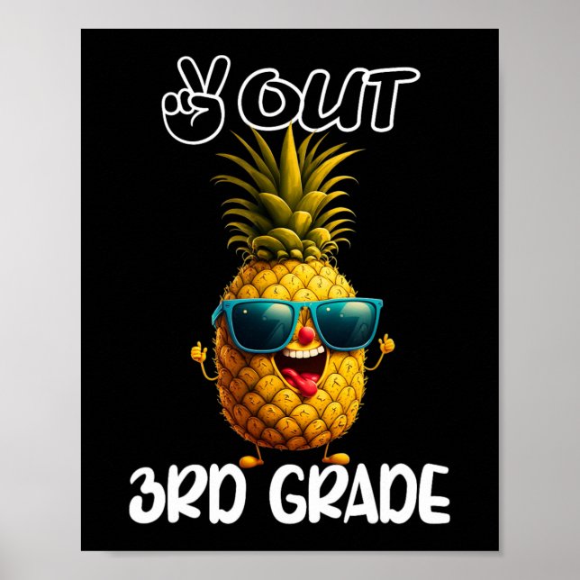 Poster Graduação Engraçada De 3º Grau De Paz De 3º Grau (Frente)