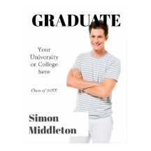 Graduação Foto Preta do Formando Moderno