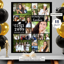 Graduação Moderna 18 Classe de Colagem de Fotos An