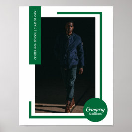 Poster Graduação Moderna de Foto Verde