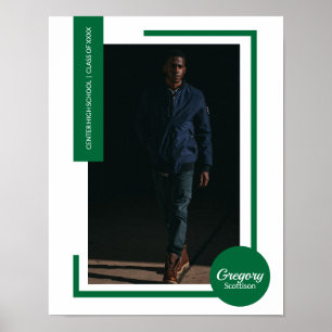 Poster Graduação Moderna de Foto Verde