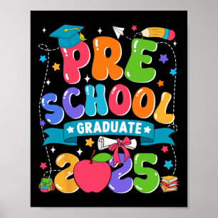 Poster Graduação na Pré-escola 2025 Crianças Meninos Meni