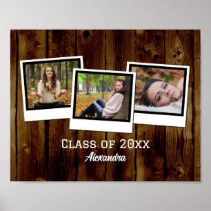 Poster Graduação Russa Personalizada de Quadros de 3 Foto