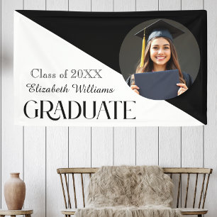 Poster Graduação Simples Preto e Branco