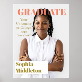 Poster Graduação Título do Formando Moderno Photo Poste