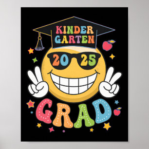 Poster Graduado da Pré-Escola Groovy Feliz Formatura Cl O
