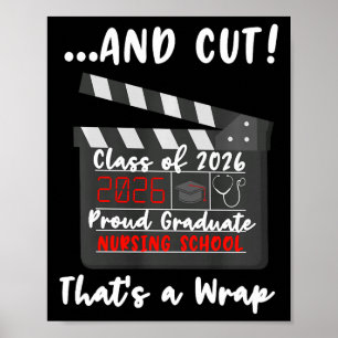 Poster Graduado em Enfermagem 2026 Formatura Divertida En