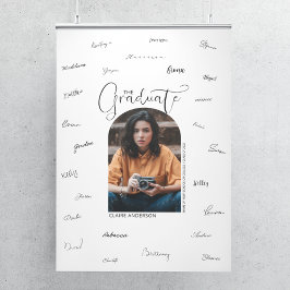Poster Graduado Foto Arqueada Assinatura de Formatura