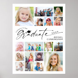 Poster Graduate 16 Photo Memory Board