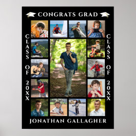 Poster Graduation 15 Photo Collage Congrats Grad