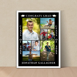 Poster Graduation 8 Photo Collage Congrats Grad