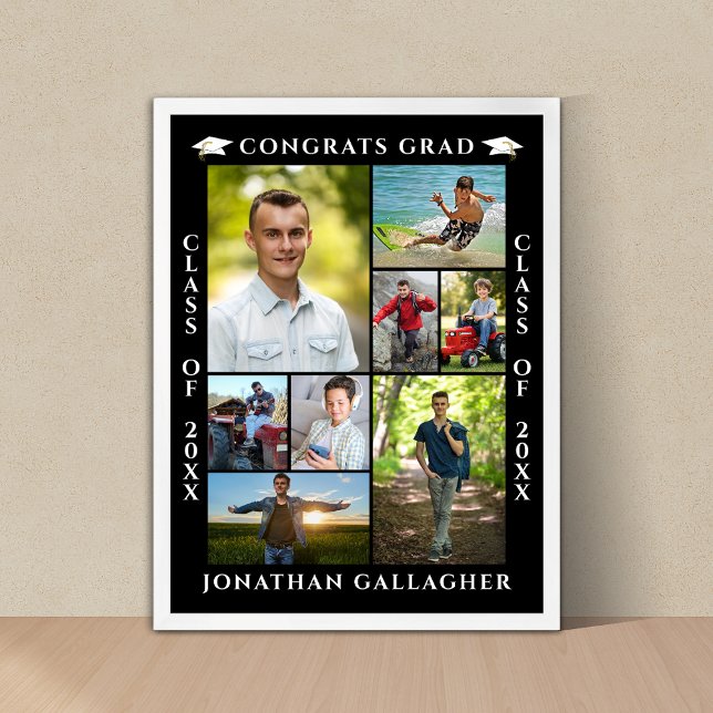 Poster Graduation 8 Photo Collage Congrats Grad (Criador carregado)